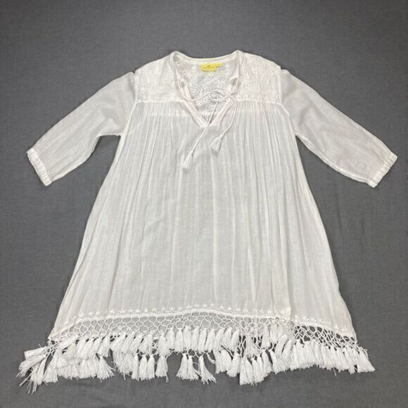 Roberta Roller Rabbit Swim Cover Up Tunic Dress Women XS Lucknow Serafina Tassle - Picture 2 of 16